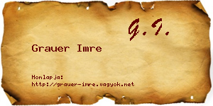 Grauer Imre névjegykártya