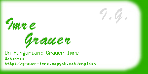 imre grauer business card